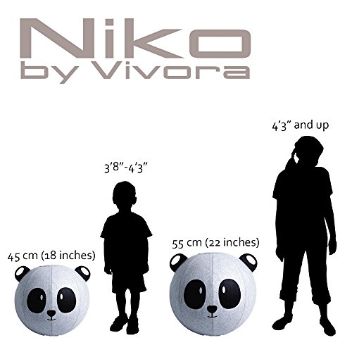 Vivora Niko - Sitting Ball Chair For Office And Home, Lightweight Self-Standing Ergonomic Posture Activating Exercise Ball Solution With Handle & Cover, Classroom & Yoga #TOP1