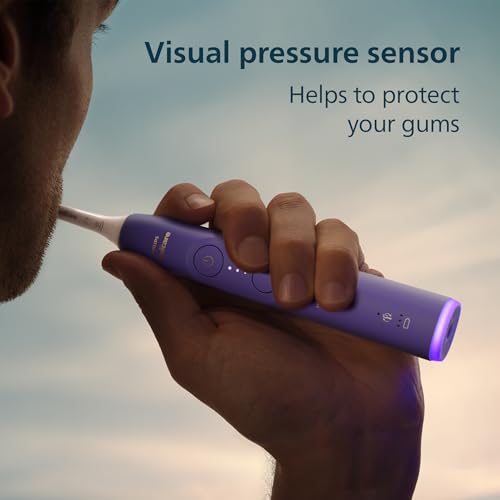 Image of Philips Sonicare 6500 Series Electric Toothbrush - Next-Generation Sonicare Technology, Pressure Sensor, 9 Brushing Settings, SmarTimer, BrushPacer, 21-Day Runtime, Travel Case, Purple, HX7417 /05
