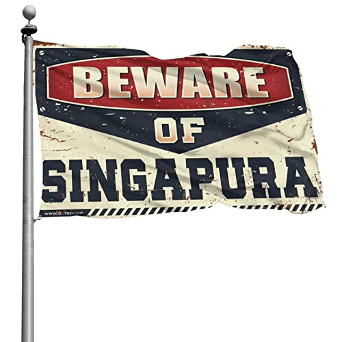 Drapeaux de voiture pour chambre Singapura affiche drôle dortoir déco COTECI