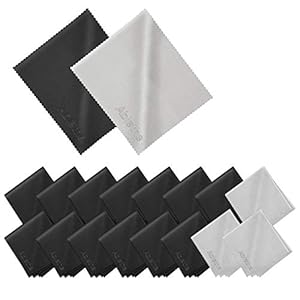 18 Pack Premium Microfiber Cleaning Cloths for Glasses, Glasses Cleaning Cloth for Cleaning Lenses, Screens, Cameras, Cell Phone, Eyeglasses, LCD TV Screens, Tablets and More