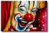 Happy Smiling Clown Unique Picture on Stretched Canvas, Wall Art Décor, Ready to Hang