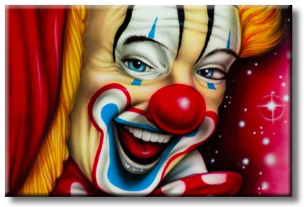 Happy Smiling Clown Unique Picture On Stretched Canvas, Wall Art Décor, Ready To Hang #TOP21