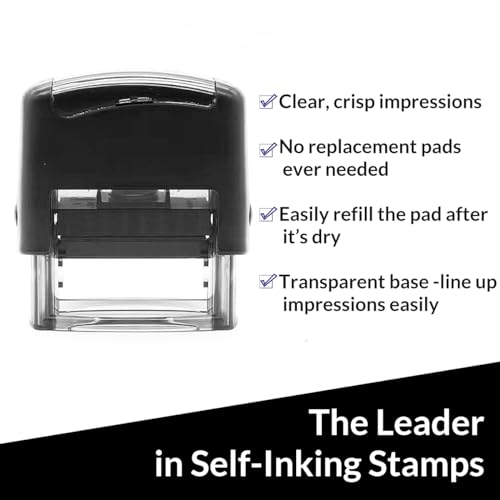 Teryiaco Large Return Address Stamps - up to 3 lines - customizable self-inking rubber stamps - many font choices for online customizati (Small 9/16\" x 1-1/2\")