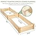 ZSYWODFO 8x2ft Outdoor Wooden Raised Garden Bed,Elevated Planting Planter Box for Vegetables/Garden/Lawn/Patio,Natural Wood, 96 x 24 x 9in