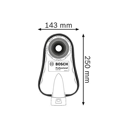 Bosch Professional Pour un travail propre: moins de riz ultérieur Système d'aspiration GDE 68 (Diamètre de perçage maxi.68 mm, Poids 325 g)