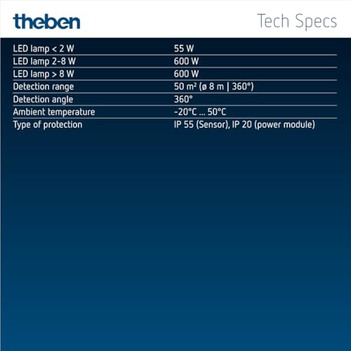 Theben Thepiccola P360-100 De Sensore Pres. Bianco - 6