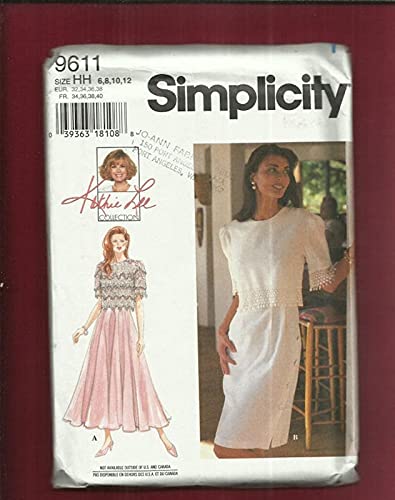 Patron de couture vintage Simplicity 9611 ajustement parfait robe de soirée