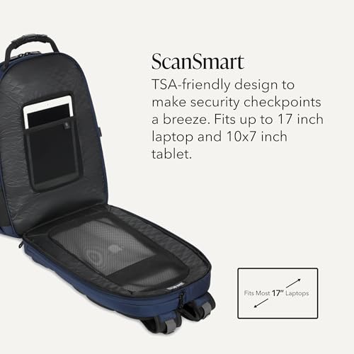 Image of SWISSGEAR 1900 ScanSmart Laptop Backpack, Fits Most 17-Inch Laptops, TSA-Friendly Lay-Flat Design, RFID Protection, and Tablet Pocket, Black, 31L, 18.5-Inch