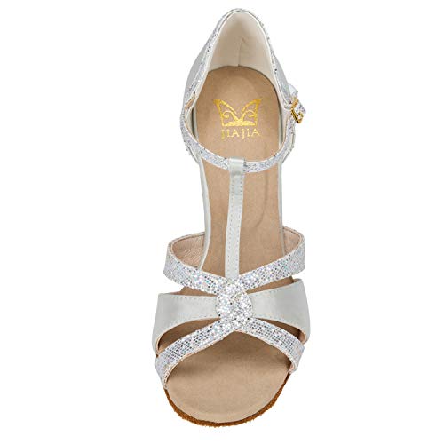 Sandales de danse en super satin JIAJIA 20519 avec talon évasé - 6