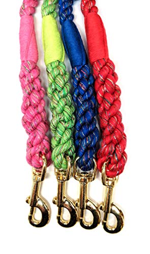 Ravenox Cotton Rope Leash Lead | Special Edition - Glitter Colors (Lime Green Glitter) | 1/2-Inch X 6 Foot For Medium Or Large Dogs & Pets |Handmade In The Usa With 100% American Made Rope #TOP3
