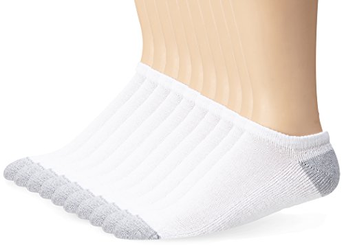 Fruit of the Loom Men's 10 Pack Low Cut No Show Socks, White