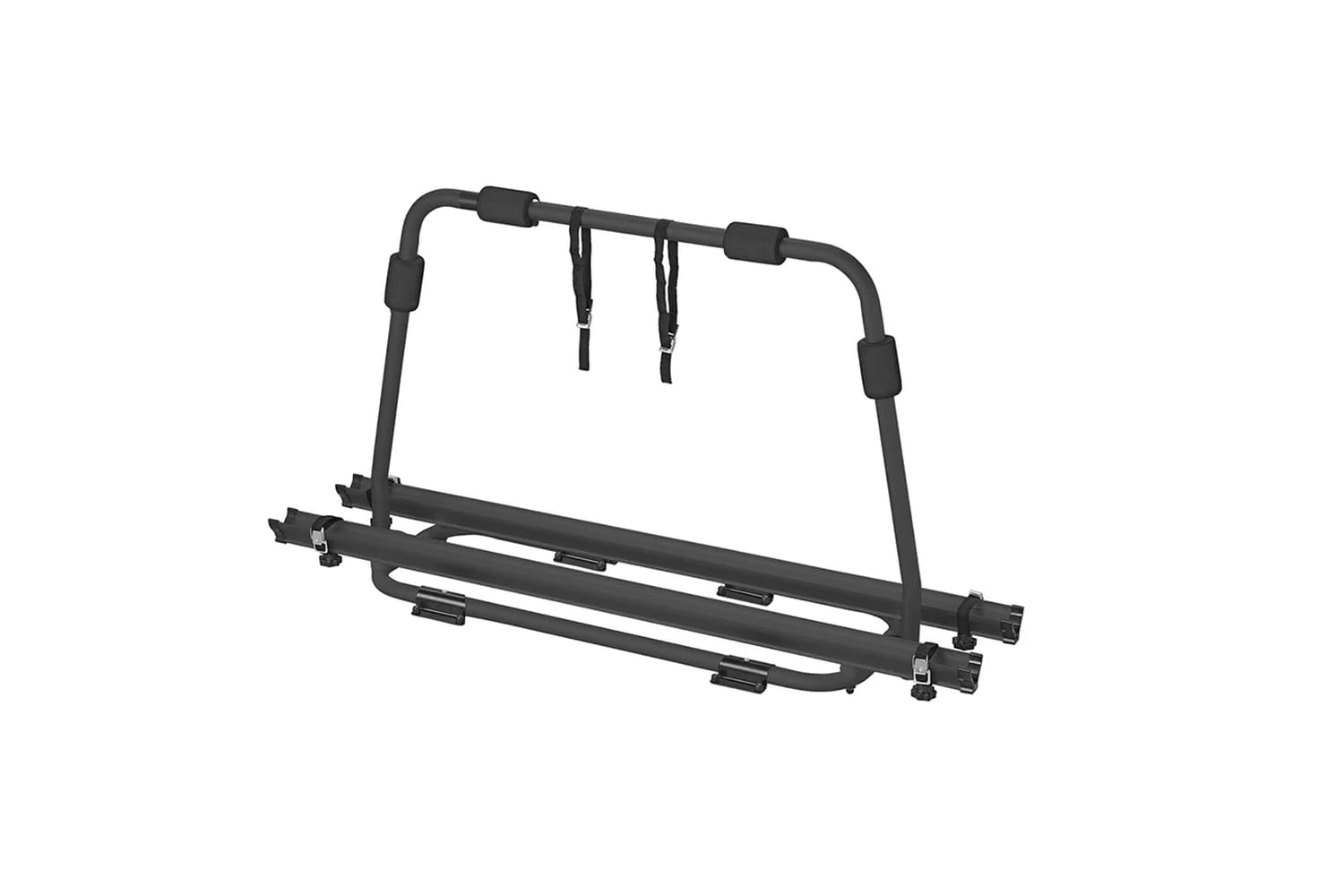 ProPlus Porte-vélos pour Timon – pour 2 vélos – pour caravanes – avec Partie basculante – Noir | En aluminium léger. Idéal pour caravane et camping-car. Pour 2 vélos de ville ou route de 52 mm max.