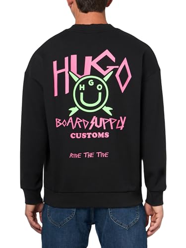 HUGO Men's Back Surfboard Logo Sweatshirt2