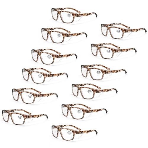 ProtectX Stylish Safety Reading Glasses Anti-Fog Scratch Ruby reading 1.5 12PC