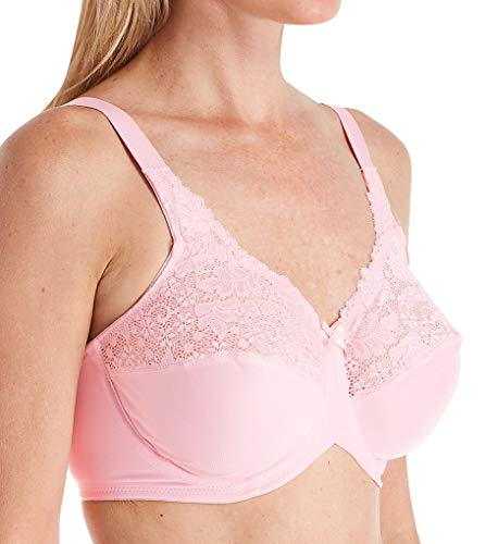 Lilyette Comfort Lace Minimizer Bra, 40DD, Gentle Peach