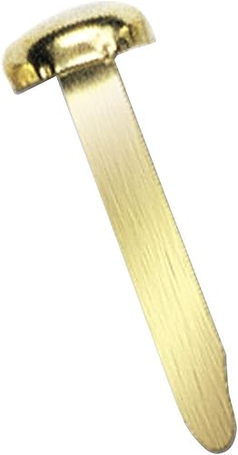 Miniatura 2 de OIC 99814 - Sujetador de papel con cabeza redonda, chapado en latón, 100 unidades por caja