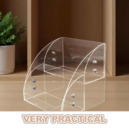 Amosfun Acrylic 2-Tier 2-Compartment Face Mask Storage Box, Waterproof Sheet Mask Organizer for Skincare, Makeup Counter Display Container for Home and Bathroom - Image 2