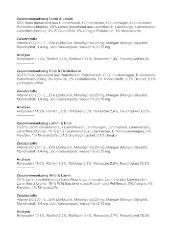 Mac's Dog 20 x 400 g Mixpaket | Garantierter 10-Sorten-Mix | Getreidefreies Nassfutter mit hohem Fleischanteil, Superfoods & wertvollen Ölen