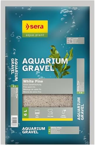 Sera Aquarium Gravel White Fine 6 L | Substrate for Freshwater Aquariums | for Fish, Loricariids and Prawns | Natural Look