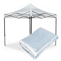 OKYUK Ersatzdach für Pavillon, transparent (klares PVC, 3 x 3 m)