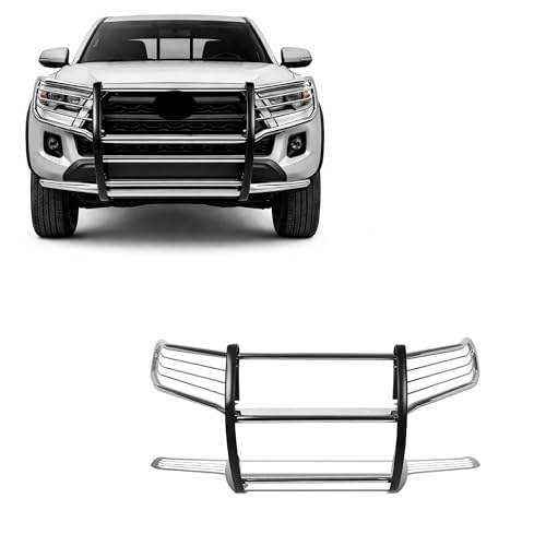 Image of Black Horse Off Road Grille brush Bumper Guard Modular Stainless Steel Compatible with 2016-2023 Toyota Tacoma-17A096402MSS