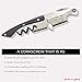 Pocket Prestige Waiters Corkscrew By Coutale Sommelier - Blackwood - French Patented Spring-Loaded Double Lever Wine Bottle Opener for Bartenders and Gifts - Sharp Micro-Serrated Knife