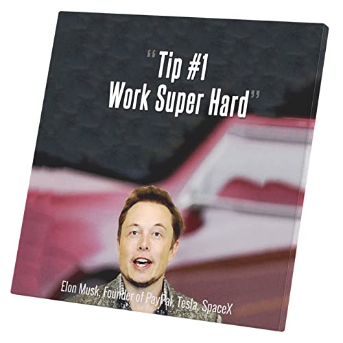 Tableau motivation Elon Musk 60x60 cm : l'inspiration design pour espace de coworking
