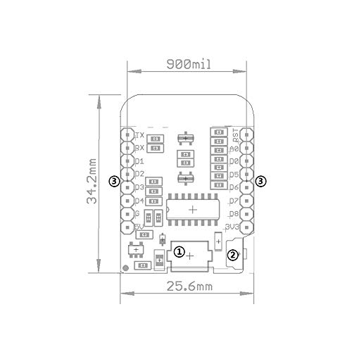 Aokin for ESP8266 ESP-12F D1 Mini NodeMcu Lua 4MByte WLAN WiFi Internet Development Board for Arduino, Compatible with WeMos D1 Mini, 5 Pcs