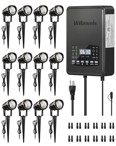 WILAWELS 12 Pack Landscape Lights with 2 Zone...