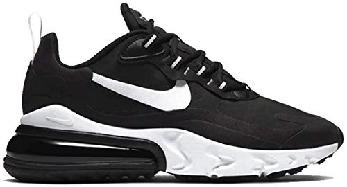 Nike Women's Air Max 270 React Casual Shoes, Black/White-black, 8.5