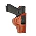 Inside The Waistband Leather Holster for Glock 19, 23. IWB Holster with Clip Conceal Carry. Brown Right Hand.