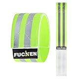 FUCNEN 2 Stück Reflektierende Armbänder für Läufer, leicht, tragbar, reflektierend, Laufausrüstung für Radfahren, Wandern, Joggen, Wandern, hohe Sichtbarkeit, Sicherheitsbänder für Nacht