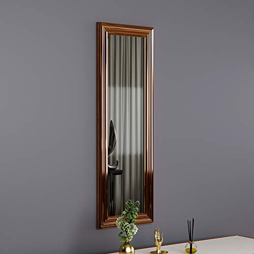 moebel17 Miroir Mural 5972 - avec Cadre en Plastique - Bronze - Moderne - 30 x 90 x 2,4 cm Cover