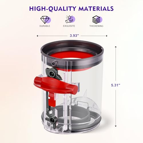 V12 Dust Bin Compatible with Dyson V9 SV30 SV46 SV20 V12 Detect Slim/SV18 V10 Digital Slim Vacuum Cleaner Canister Attachment Parts, Release Bin Compatible with Dyson Cordless Vacuum Part No.965272-01 by WYWY.Wide - Image 3