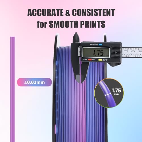Image of ERYONE Matte PLA Lite Rainbow 3D Printer Filament, Berry Color Changing Filament 1.75mm, Multicolor PLA for 3D Printing, Gradient 1KG Spool (2.2 lbs) Fit Most FDM Printers