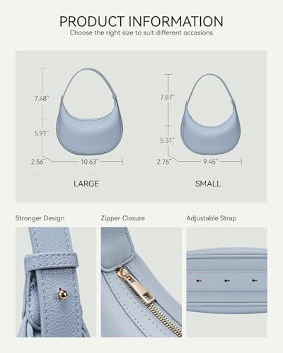 BOSTANTEN Crescent Shoulder Bag Vegan Leather Purses for Women Trendy Crossbody Clutch Hobo Handbag Adjustable Strap3