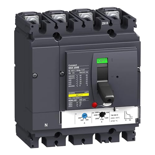 Disjoncteur à boîtier moulé NSX250B 125A triphasé neutre protégé LV431133