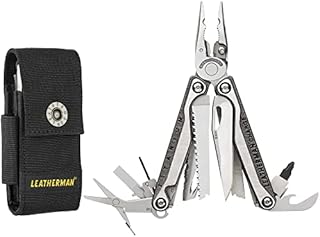 LEATHERMAN, Charge Plus TTi Titanium Multitool with Scissors and Premium Replaceable Wire Cutters, Built in the USA, Stainless Steel