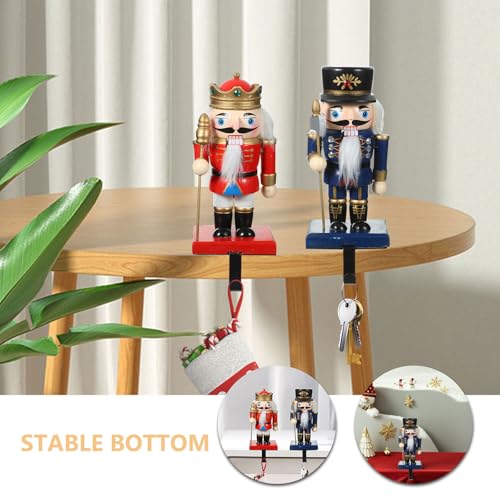 Ciieeo 2 Stück Nussknacker-Haken für Kaminstrumpfaufhänger – Kaminsims-Haken zum Aufhängen von Strumpfaufhängern für den Kamin – beschwerte Kleiderbügel für Weihnachtsdekoration