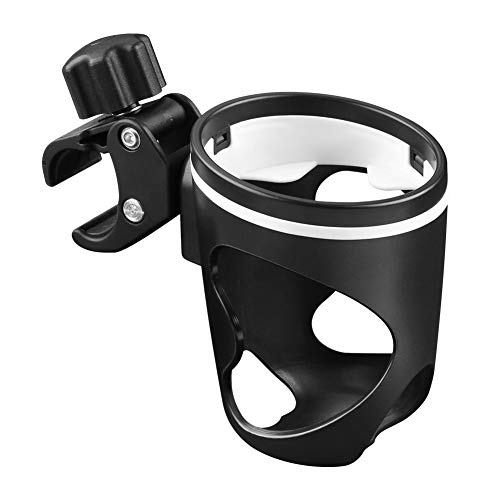 Accmor Stroller Cup Holder, Drink Holder for Stroller, Large Caliber Designed Cup Holder, 360 Degrees Universal Rotation Cup Drink Holder for Stroller, Pushchair, Walker and Wheelchair