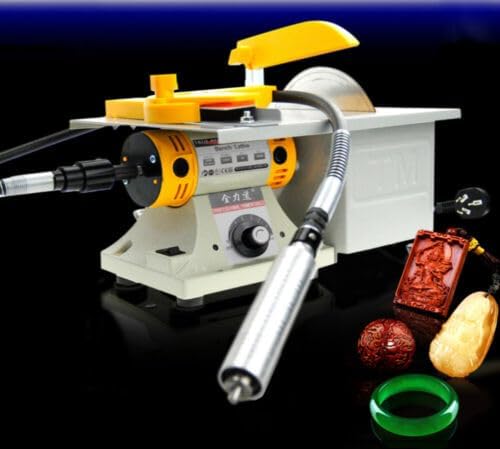 220V Mini Table Saw Jewelry Rock Polishing Buffer Bench Lathe Cutting Machine