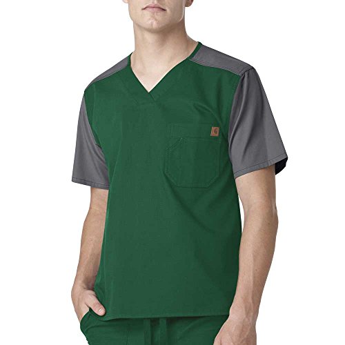 Carhartt Men's Ripstop Color Block Utility Scrub Top