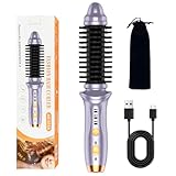 Cordless Hot Brush, 3 in 1 Cordless Curling Iron Brush, Hotbrush for Short Hair with 3 Temperature Settings, Heated Hairbrushes Rechargeable for Travel and All Types(Purple) - Image 9