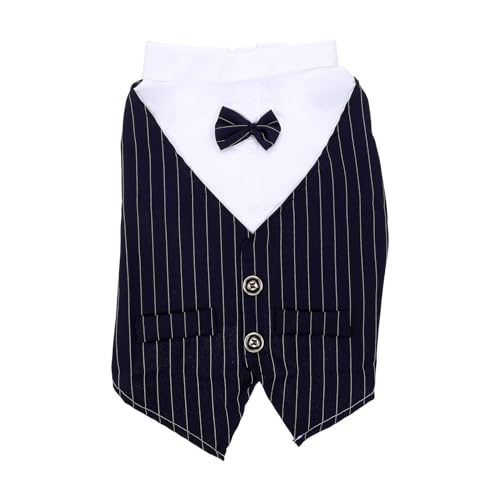 Disfraz para perros talla L color azul marino formal para bodas