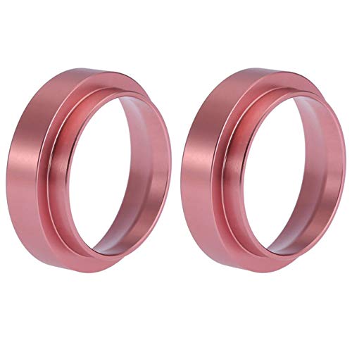 2 Pcs Espresso Dosing Funnel Aluminum Coffee Dosing Ring Replacement-for 58mm Portafilters (Red)