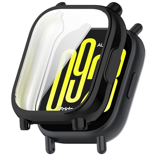 حافظة حماية من دلع موبايلك لساعة شاومي ريدمي 5 اكتيف بتصميم حافظة مصنوعة من السيليكون باللون الأسود