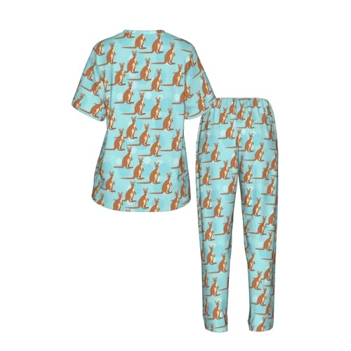 Pijama de mujer holgado para evitar el calor nocturno con oso Kangaroo 5
