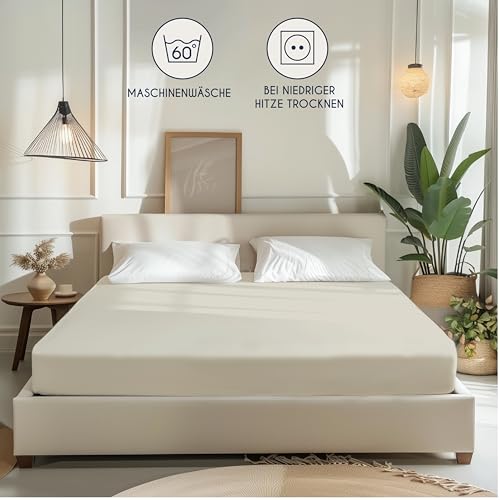 Dreamzie - Spannbettlaken - 180x200cm - 100% Baumwolle Jersey – Ansicht 6