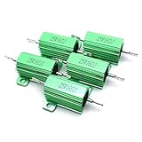 Xiaoyztan 5 Pcs 25W 16Ohm 5% Tolerance Aluminum Shell Chassis Mount Wirewound Resistor for Circuit Control