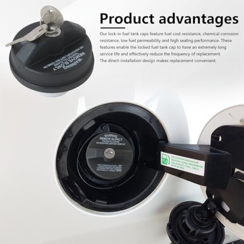 New 12495845 Locking Gas Cap Compatible for Buick 2008-2017 Enclave, Replacement Lock Fuel Cap Update by GruDawu